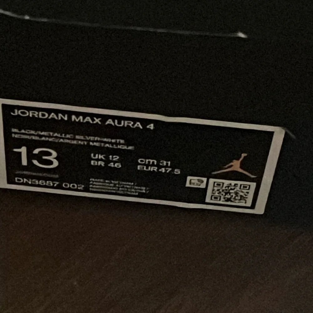 Nike Air Jordan Flight Max Aura 4 Black Metallic Streetwear Sneakers Size 13